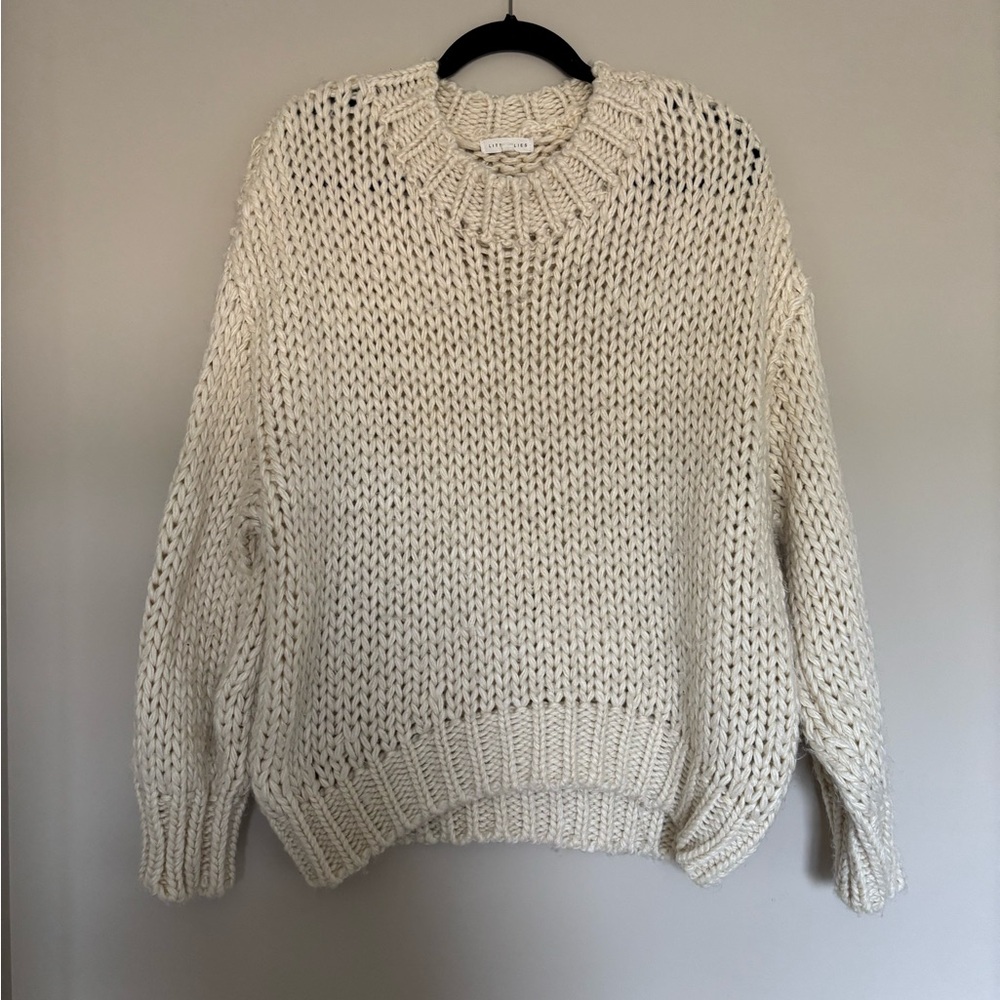 Little Lies Cream Knit Sweater